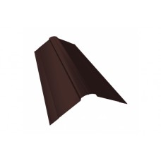 Планка конька фигурного 150x150 Grand Line 0,5 GreenСoat Pural RR 887 (Шоколадно коричневый) С пленкой