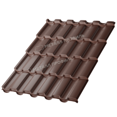 Металлочерепица МП Монтекристо-M VikingMP RAL 8017 (Шоколадно коричневый) 0.45